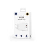 Cargador Quick PD Tipo-C + USB A Sin Cable 3A 20W