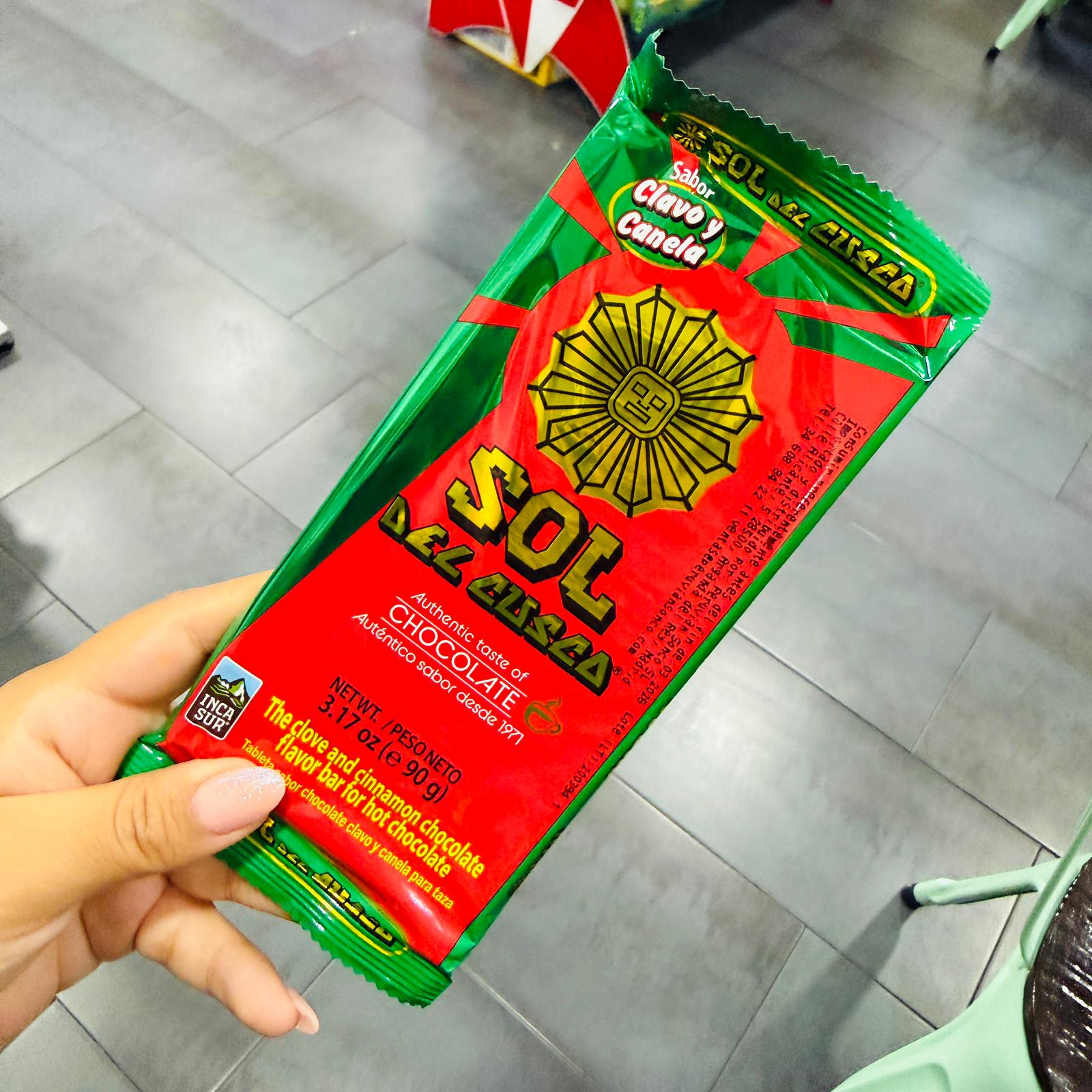 Chocolate sol del cusco Canela y Clavo